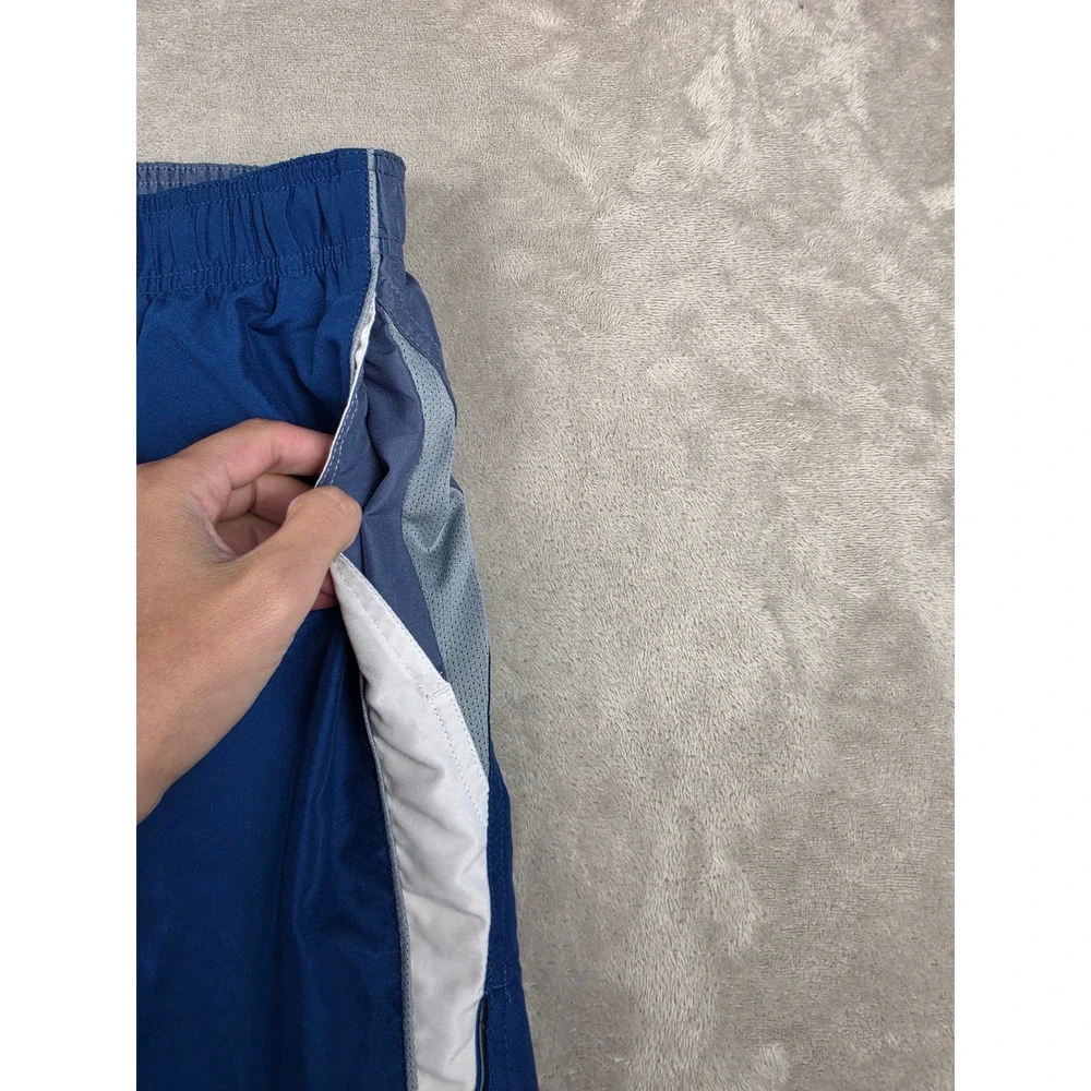 Nike Swim Shorts Mens XXL Blue Board Shorts Mesh Lined Drawstring Logo